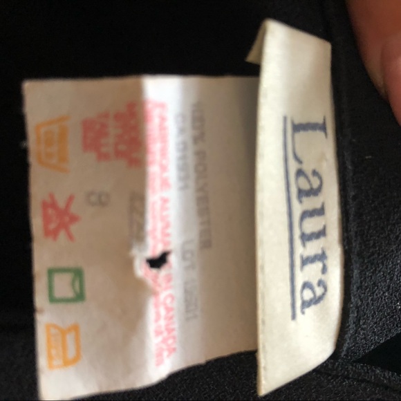 Laura Long Dressy Black Blazer with fancy Accent sleeves Like New Sz 8 - Picture 5 of 7